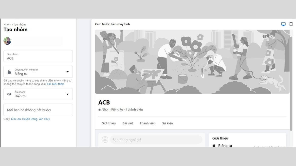 cách tạo nhóm trên facebook
