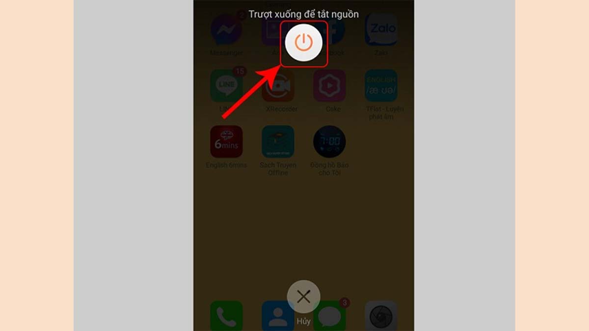 Cách tắt nguồn máy OPPO Reno8 sử dụng nút nguồn