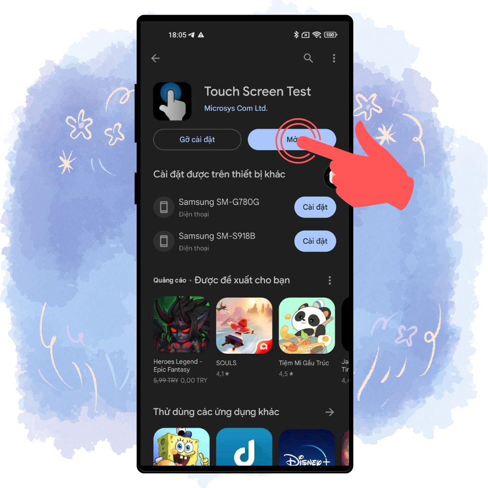 Hướng dẫn chi tiết cách test màn hình Oppo không điểm mù bằng ứng dụng Touch Screen Test 2