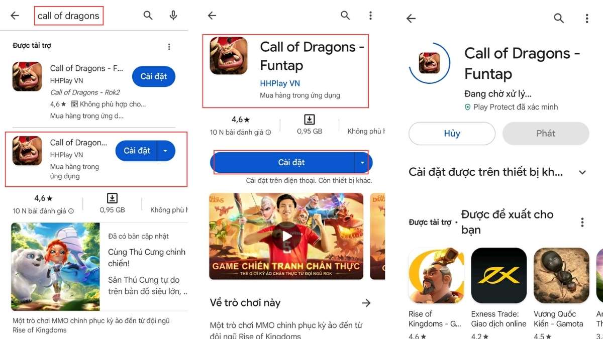 Cách tải Call of Dragons trên điện thoại Android