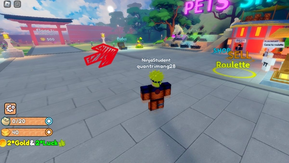 Hướng dẫn cách nhập code Ninja Storm Simulator bước 1