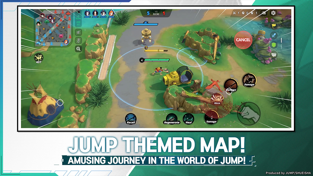 Hãng game DeNA công bố Moba “toàn sao” truyện tranh mang tên Jump: Assemble