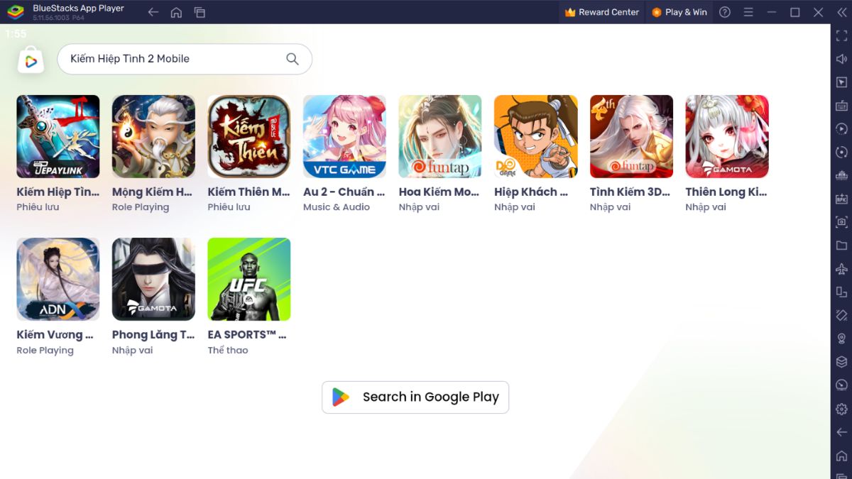 Cách tải game Kiếm Hiệp Tình 2 Mobile trên PC bước 2