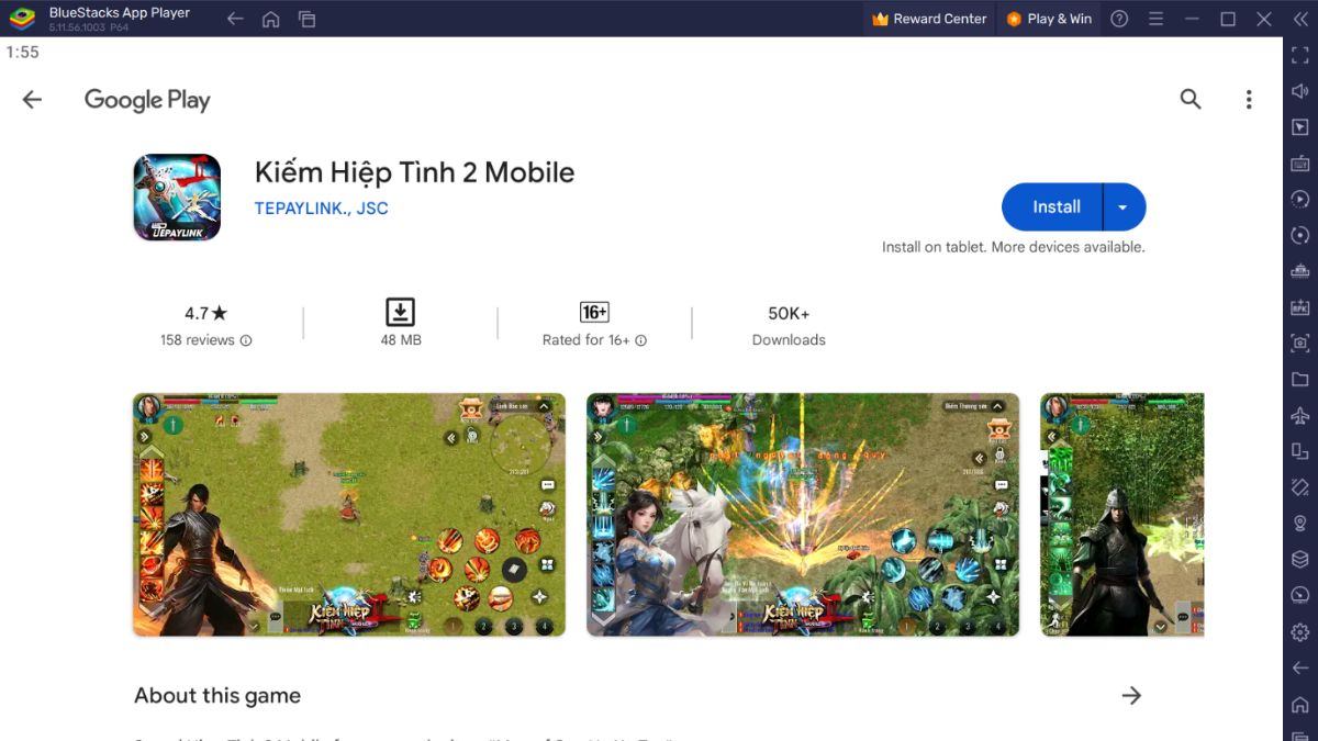 Cách tải game Kiếm Hiệp Tình 2 Mobile trên PC bước 3