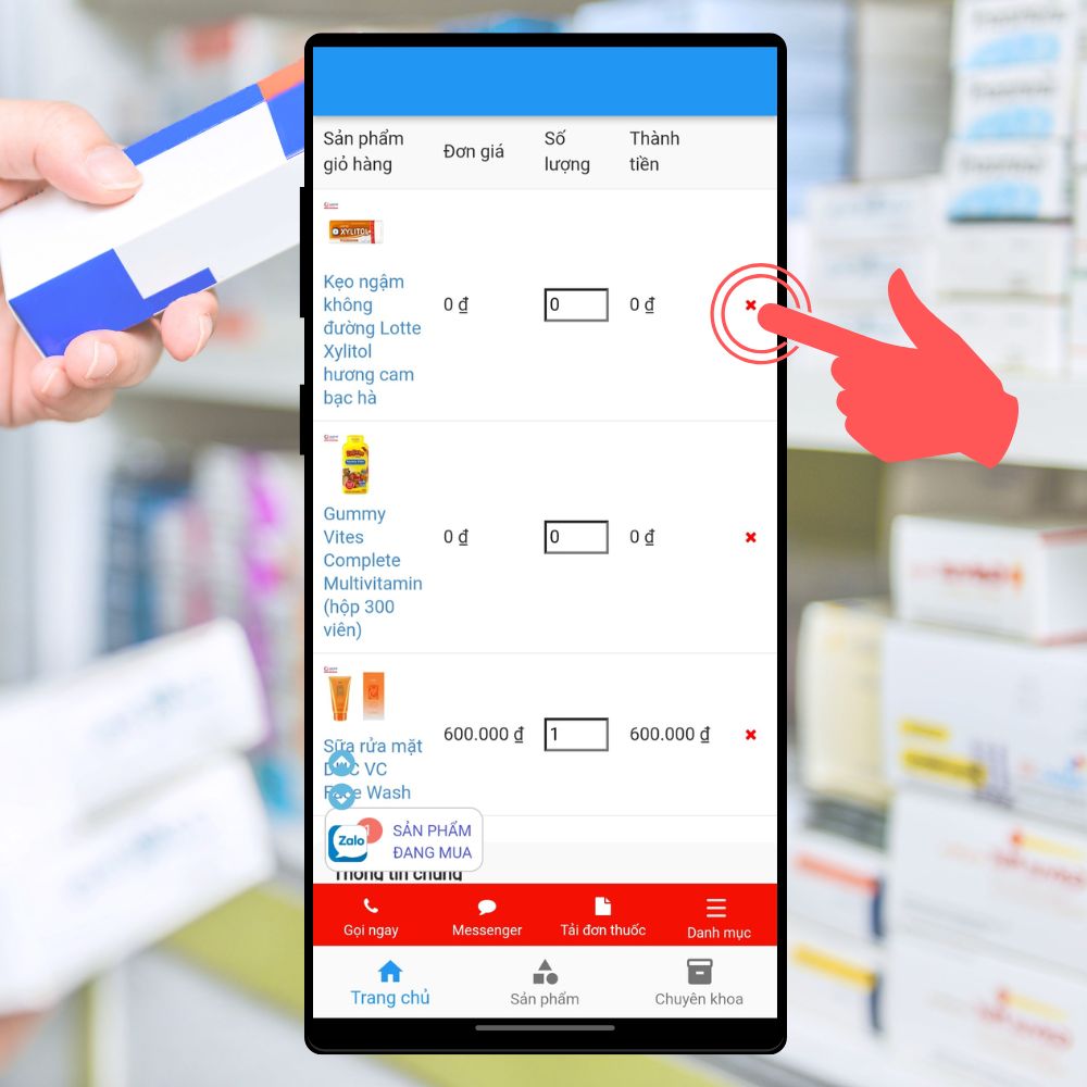 Hướng dẫn sử dụng website và app Nhà thuốc Central Pharmacy để 