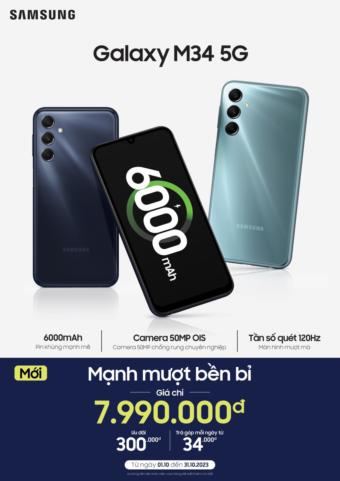 Giá bán của Galaxy M34 5G