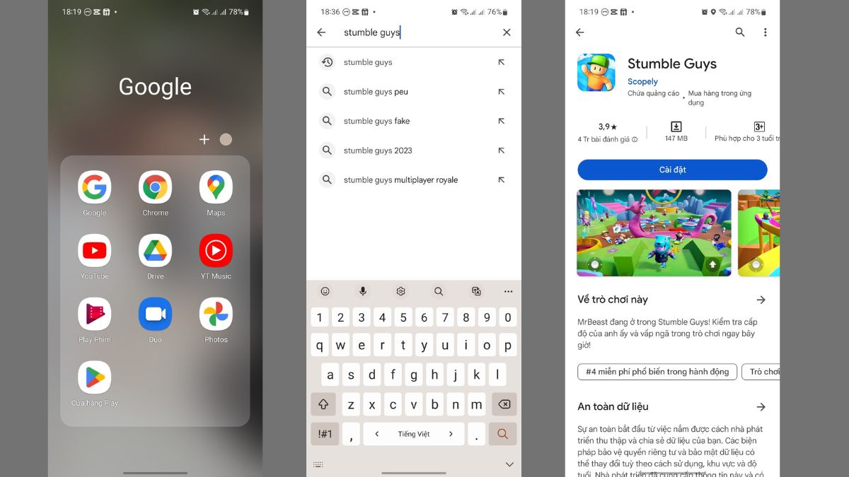 Cách tải Stumble Guys trên điện thoại Android