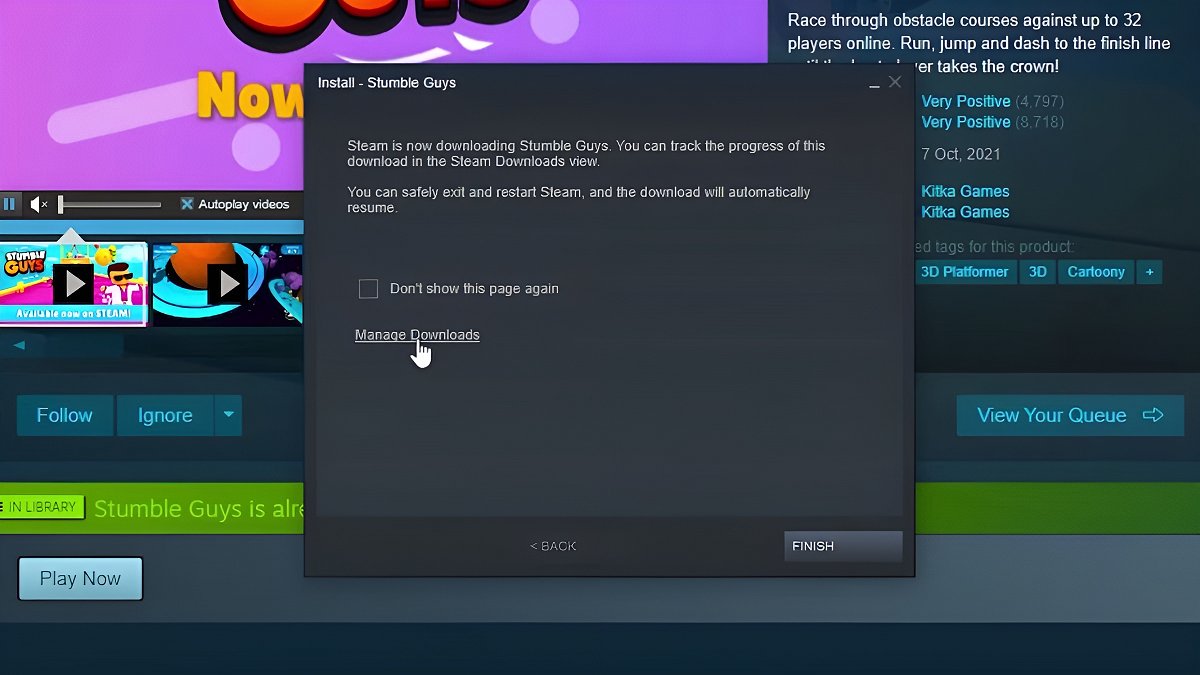 Cách tải Stumble Guys trên máy tính bằng Steam bước 3