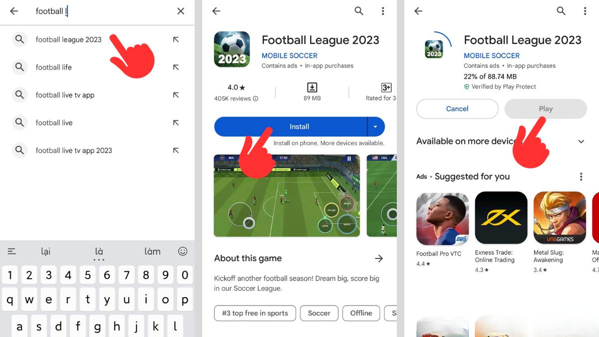 Cách tải Football League trên điện thoại Android