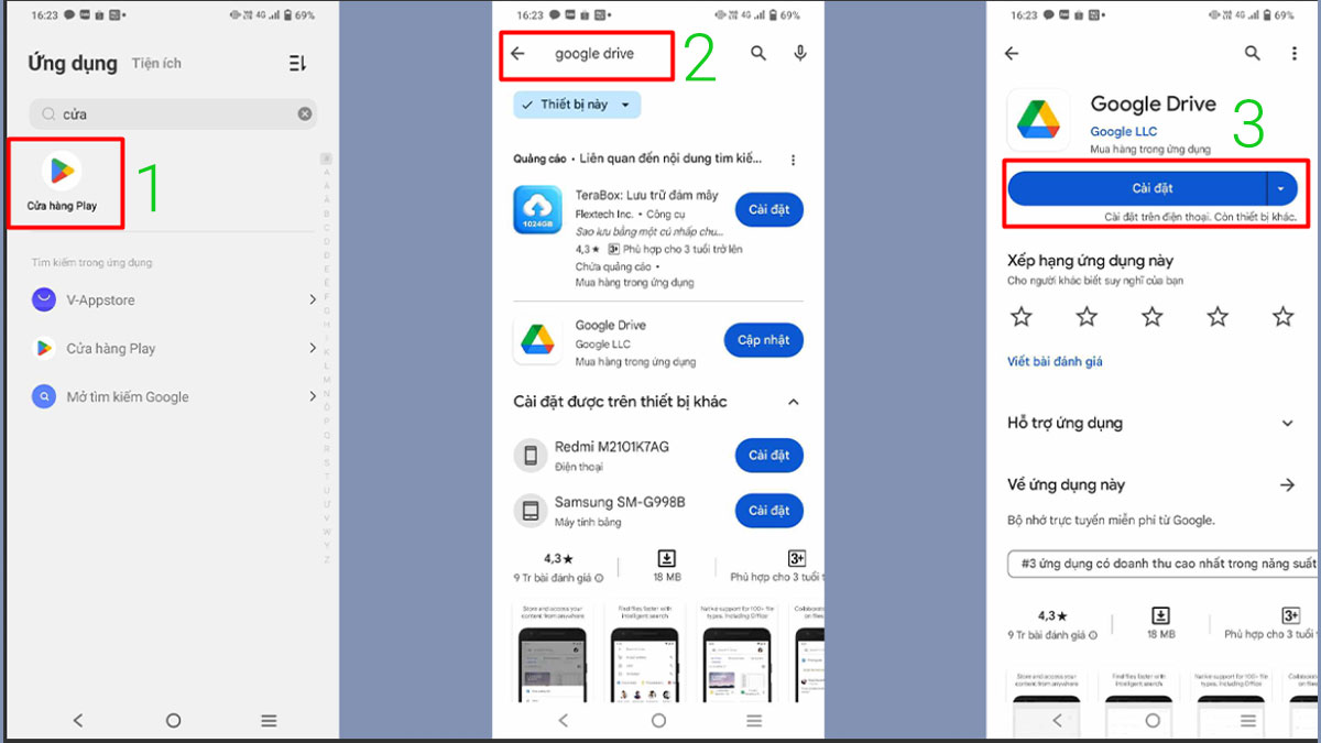 tải google drvive