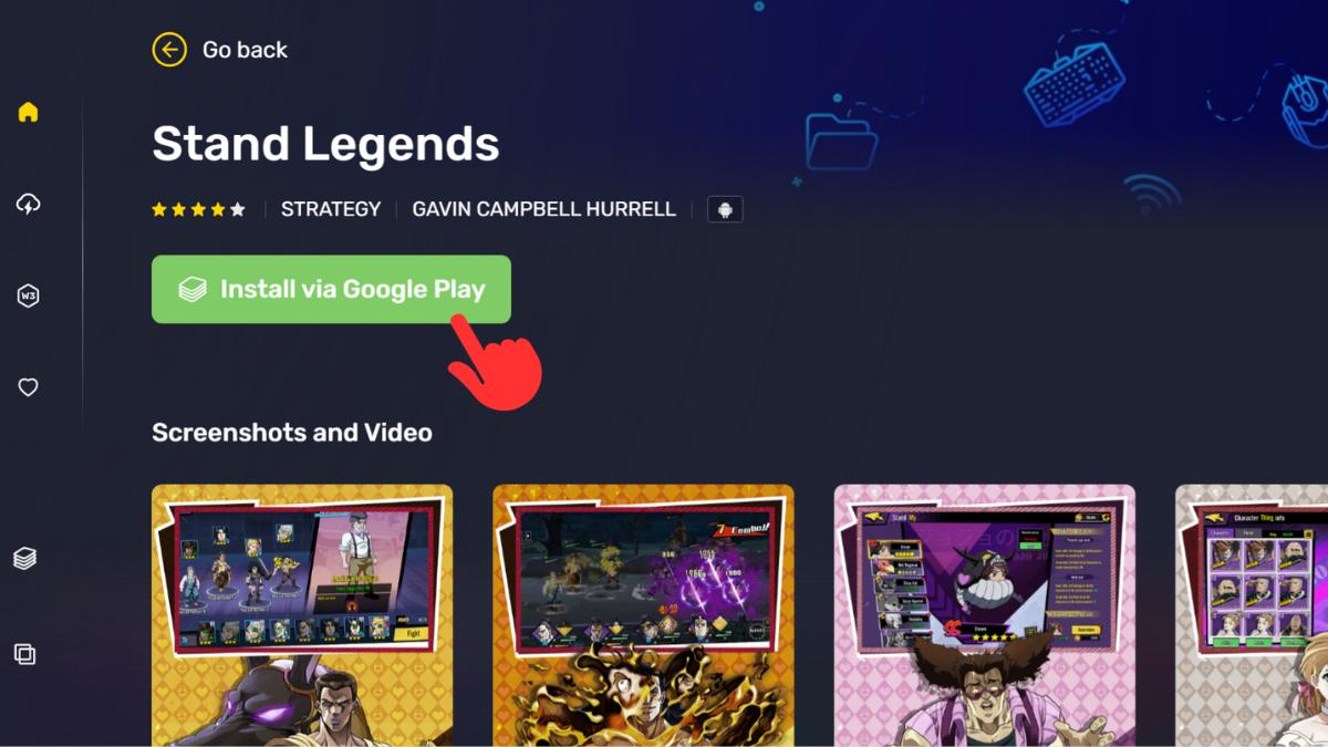 Cách tải Stand Legends trên máy tính bước 2