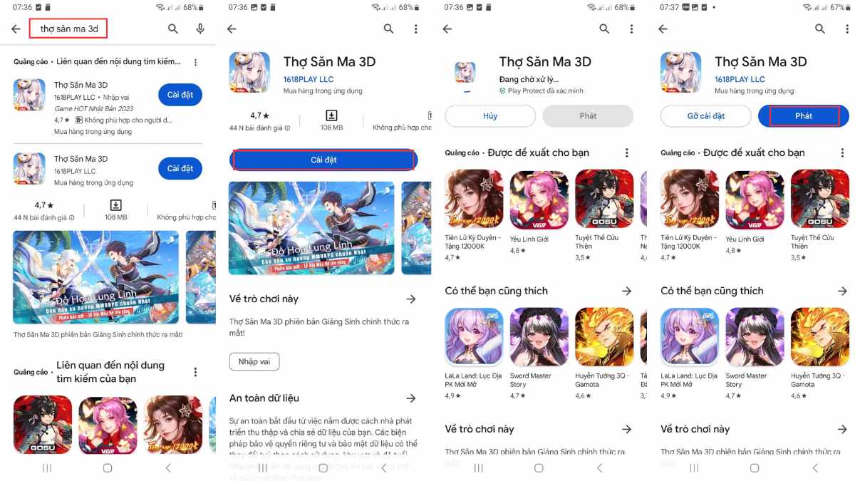 Cách tải Thợ Săn Ma 3D trên điện thoại Android