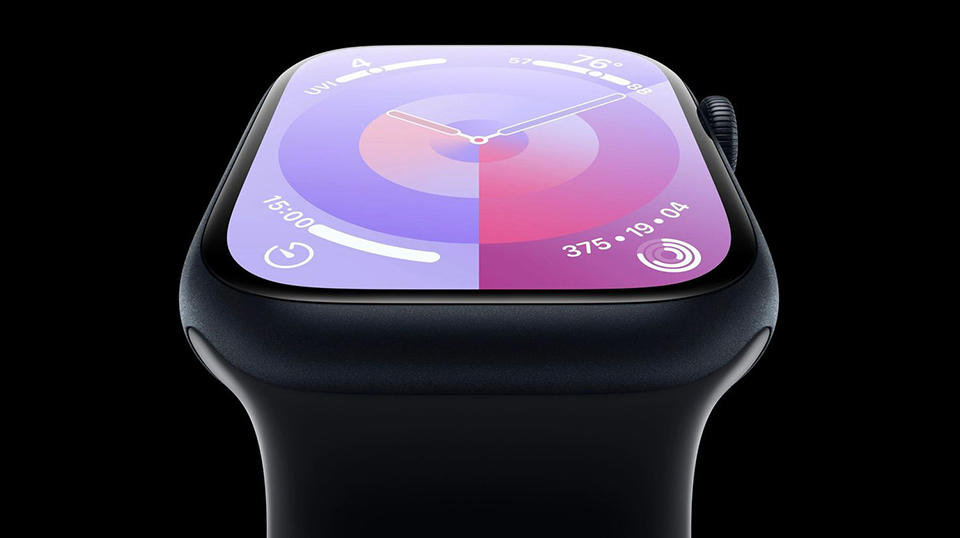 Màn hình Apple Watch Series 9 sáng hơn đáng kể so với thế hệ trước. Ảnh Apple.com