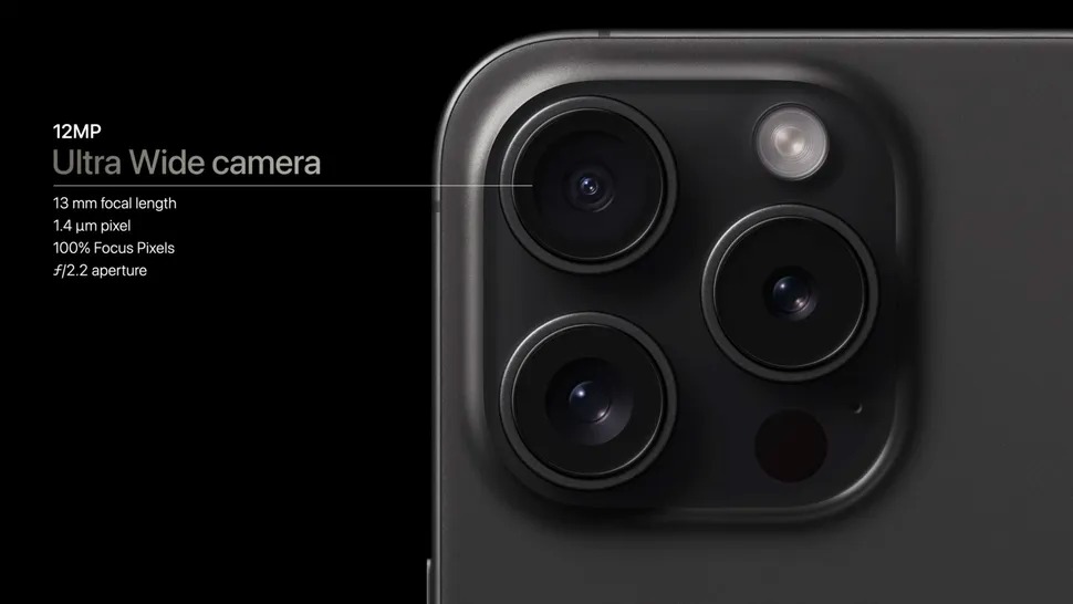 Camera siêu rộng của iPhone 15 Pro Max được Apple nâng cấp. Ảnh: Apple.com