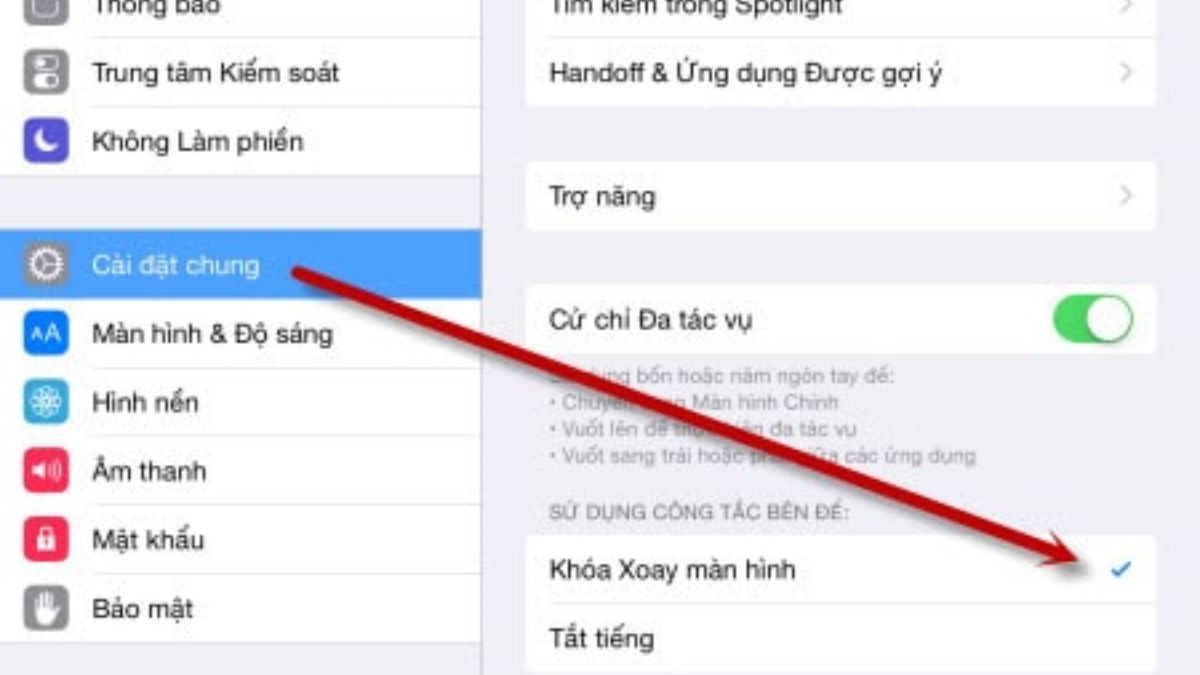 cách xoay màn hình iPad