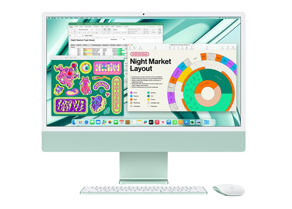iMac 24 inch được cập nhật với chip M3. Ảnh: Apple.com