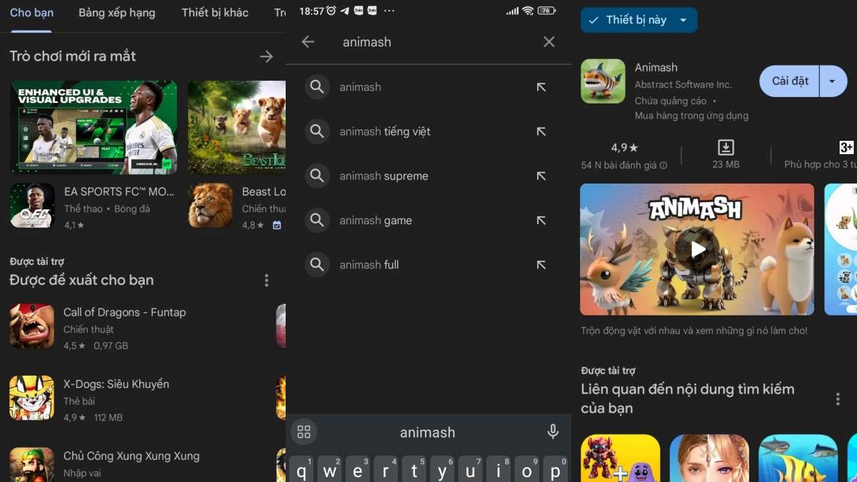 Cách tải Animash trên điện thoại Android