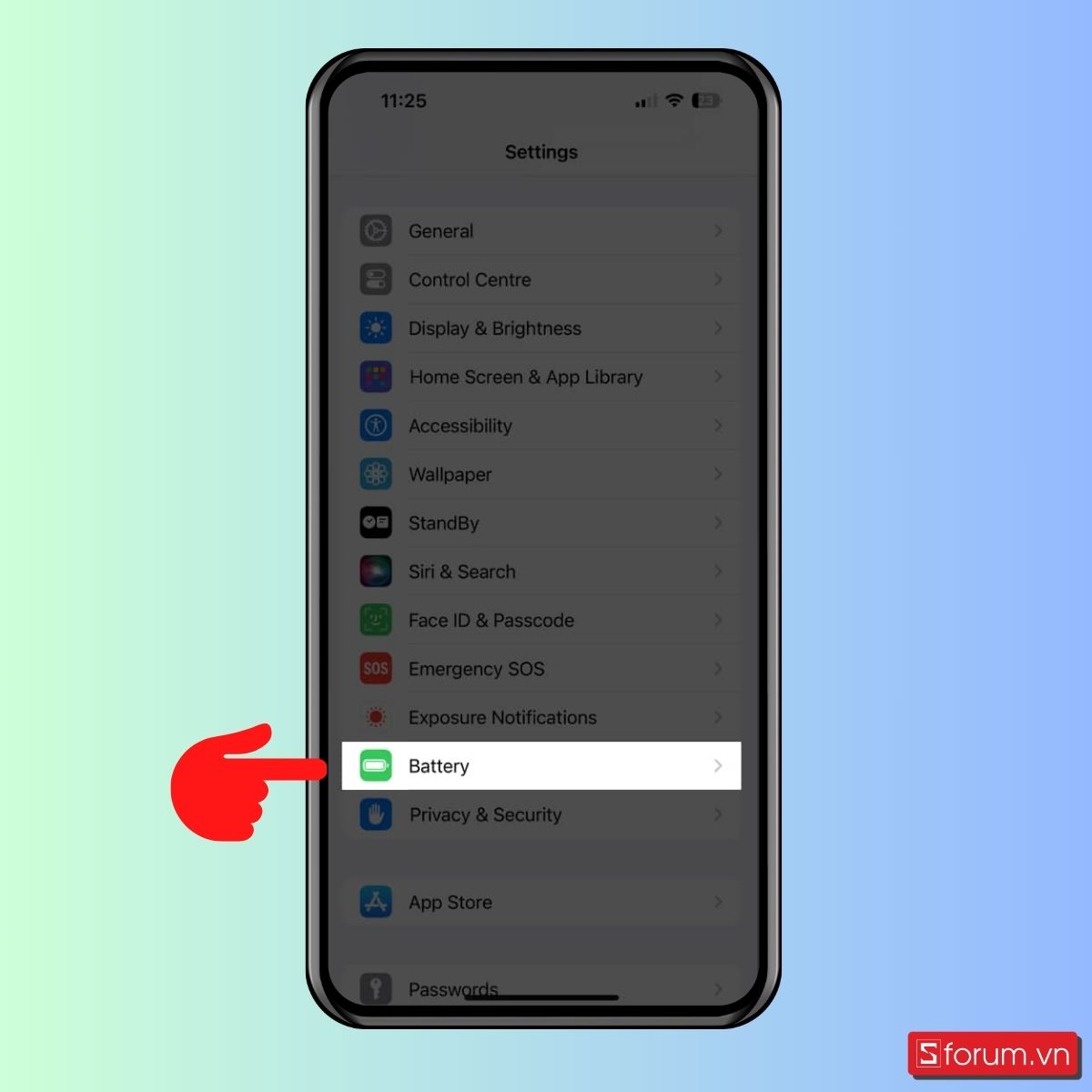 Cách bật giới hạn sạc 80% trên iPhone- bước 2