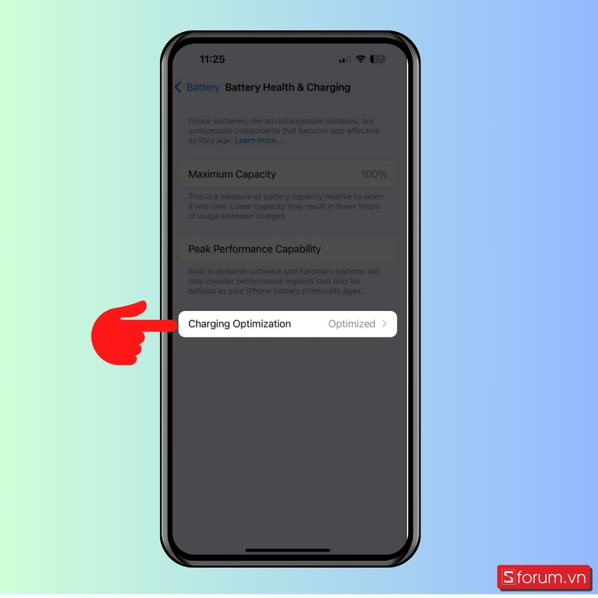Cách bật giới hạn sạc 80% trên iPhone- bước 4