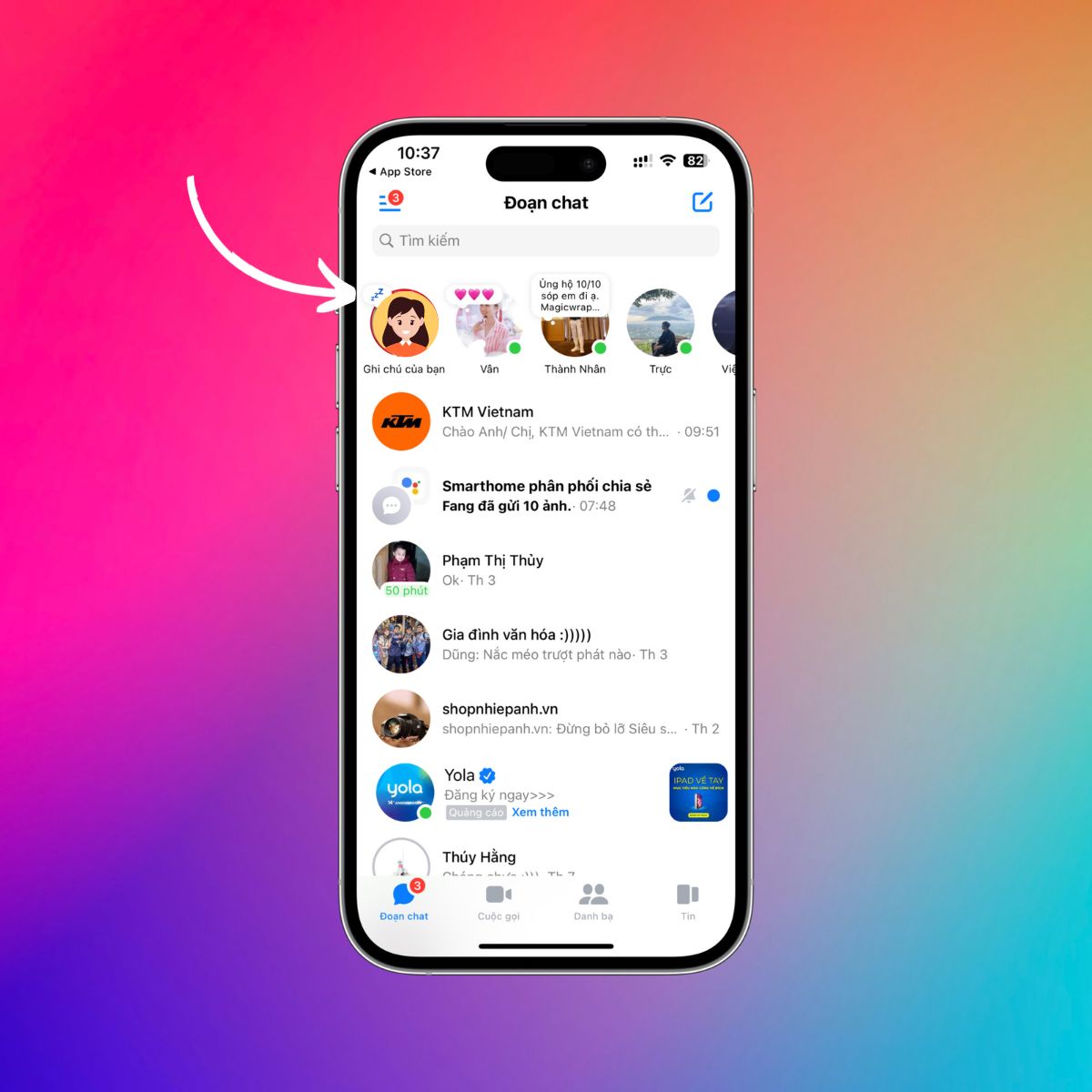 Cách chia sẻ ghi chú suy nghĩ trên Messenger giúp bạn flex dễ dàng hơn với bạn bè 4