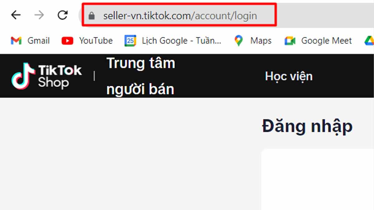Cách đăng nhập TikTok Shop Seller trên máy tính bằng số điện thoại bước 1