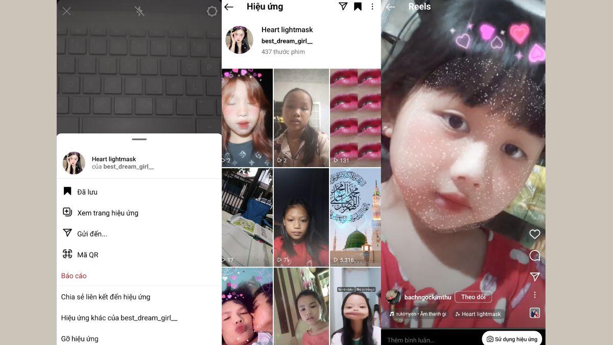 Filter Instagram mặt nạ trái tim