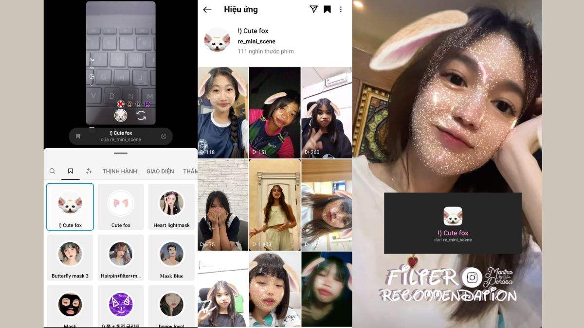 Filter Instagram mặt nạ tai cáo