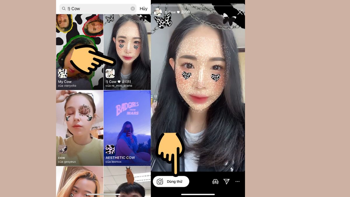 Filter Instagram mặt nạ sữa 