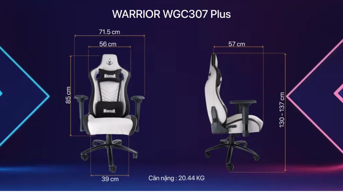 ghế gaming màu trắng