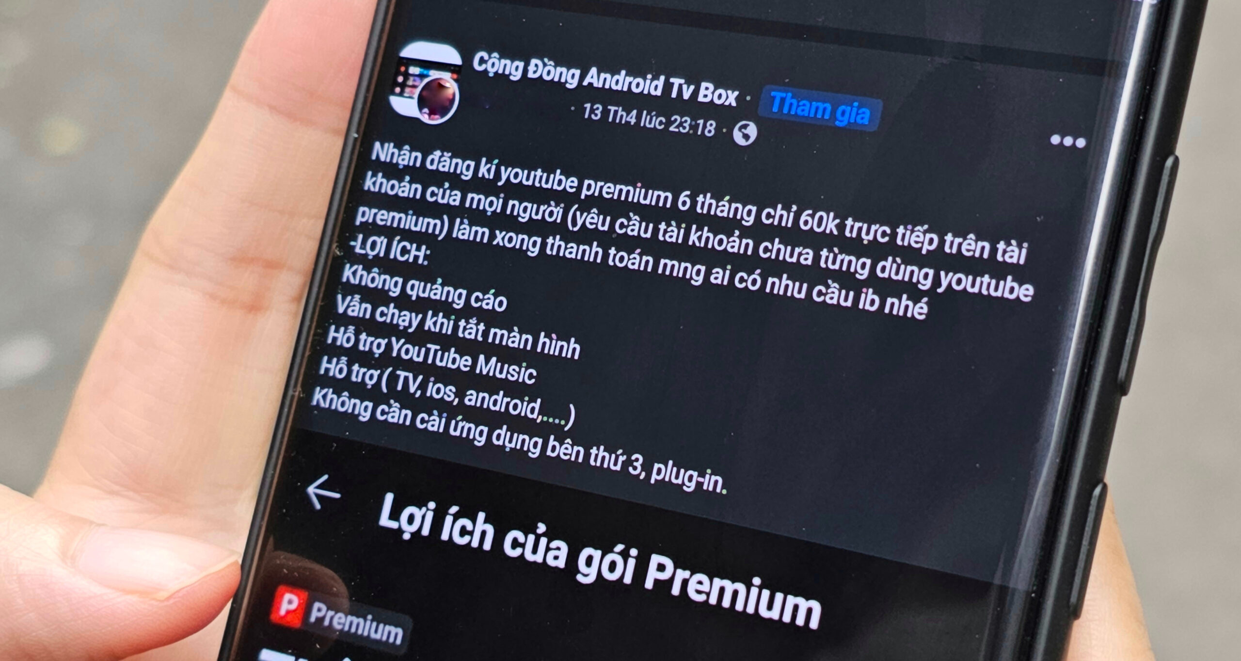 Các bài đăng quảng cáo giới thiệu về dịch vụ đăng ký Youtube Premium tài khoản chính chủ với giá chỉ 9,000 đồng