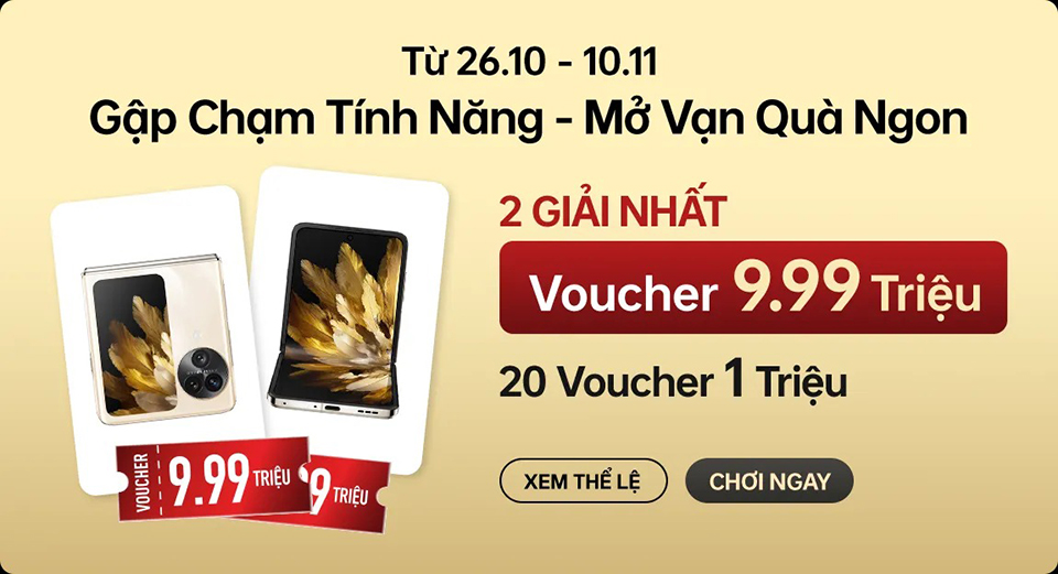 Giải thưởng mini game GẬP CHẠM TÍNH NĂNG - MỞ VẠN QUÀ NGON