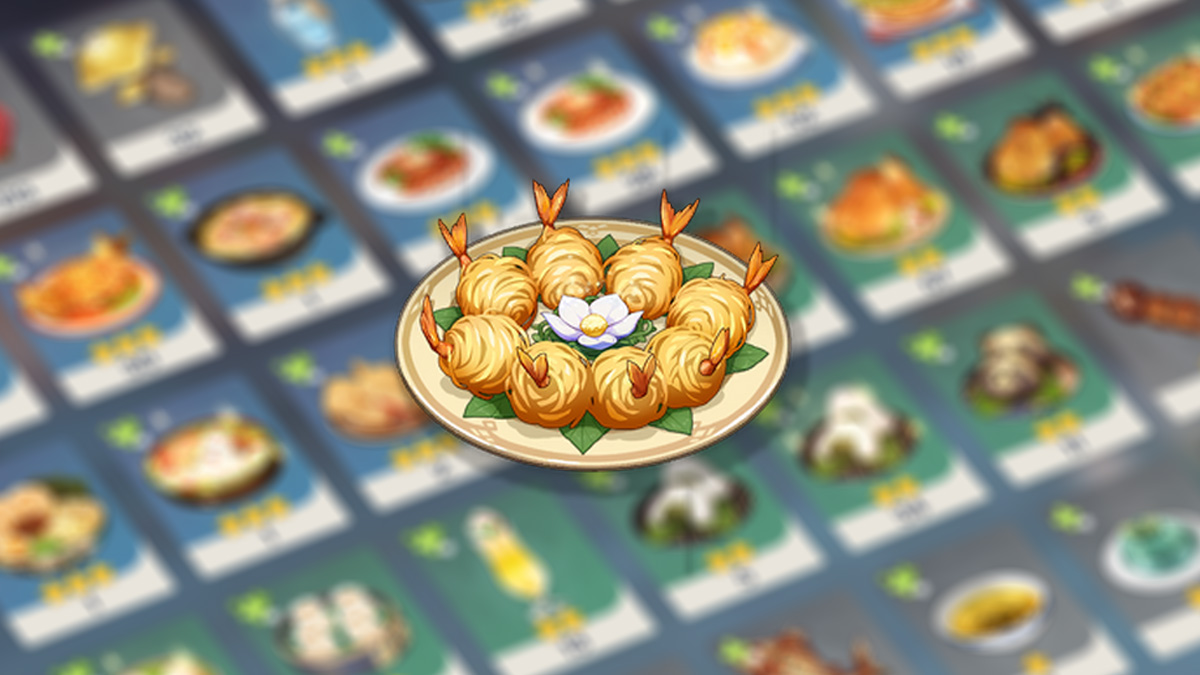 Món chính 1: Golden Shrimp Balls – Genshin Impact
