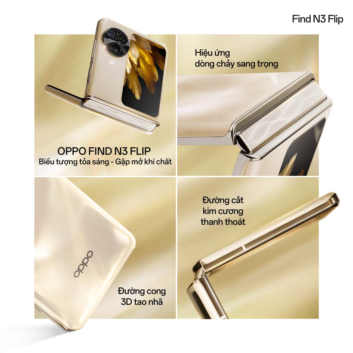 Các điểm nhấn trong thiết kế của OPPO Find N3 Flip