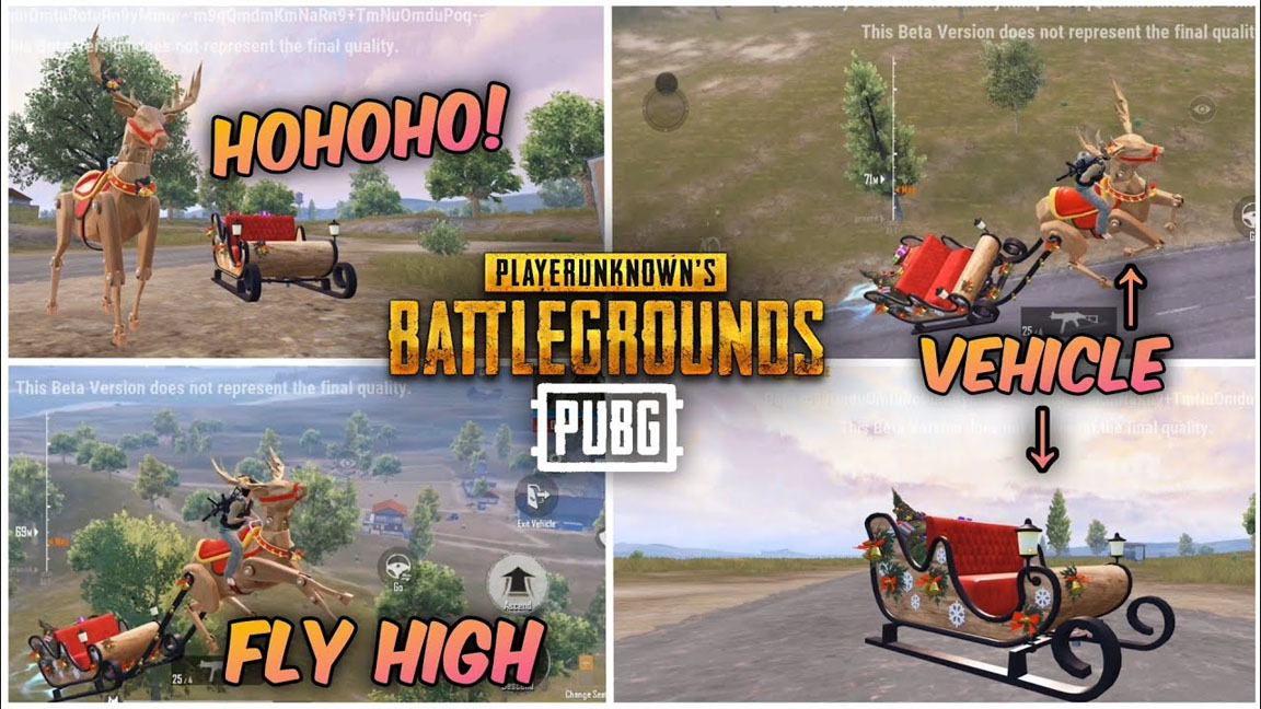 PUBG Mobile 2.9: Game thủ cosplay ông già Noel cưỡi Tuần lộc phát quà mùa Giáng Sinh 