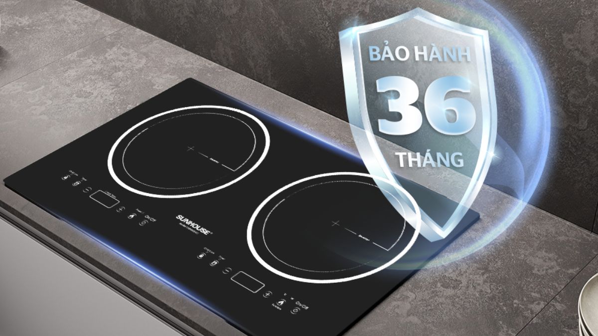 Bếp đôi điện từ Sunhouse SHB9003-EC