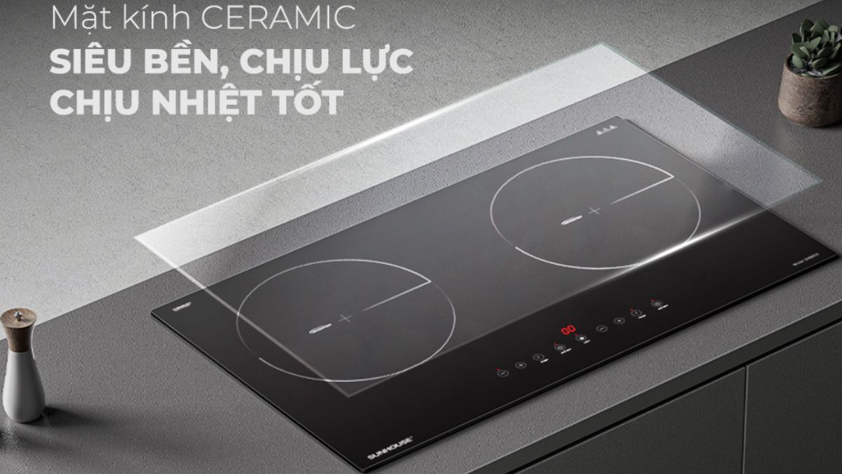 Bếp đôi điện từ Sunhouse SHB-DI01
