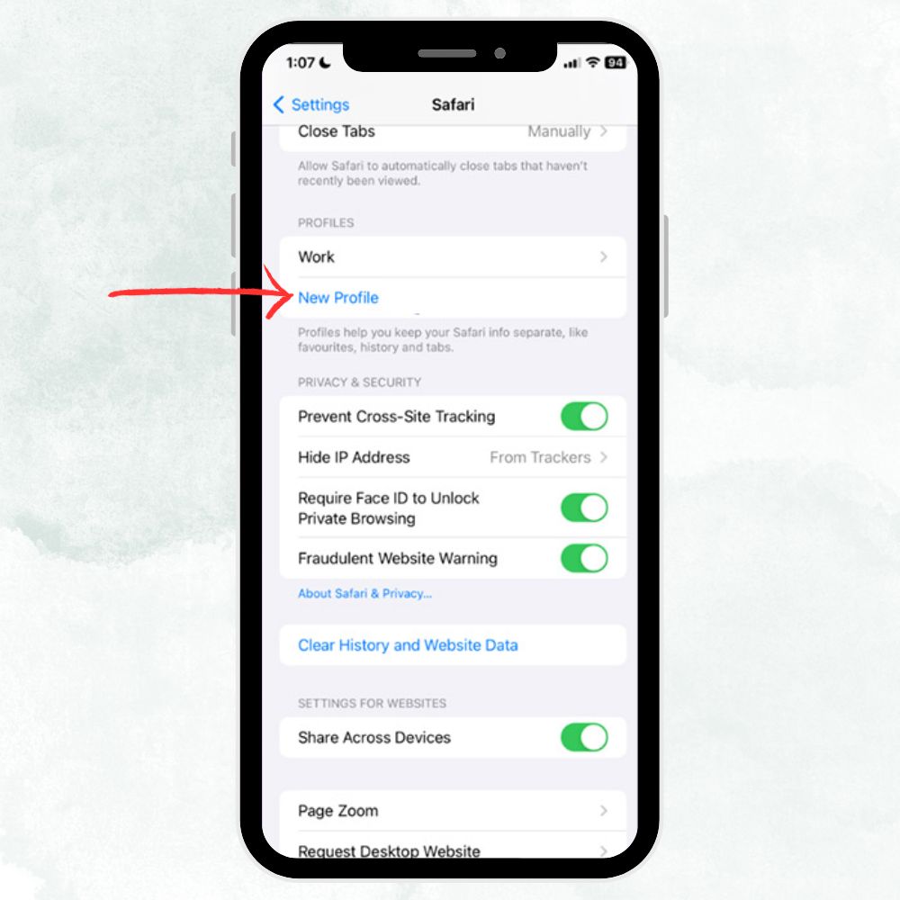Cách thiết lập hồ sơ Safari trên iOS 17 2