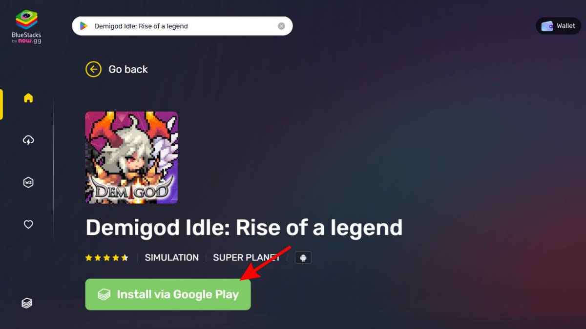 Cách tải Demigod Idle: Rise of a legend trên PC bước 2