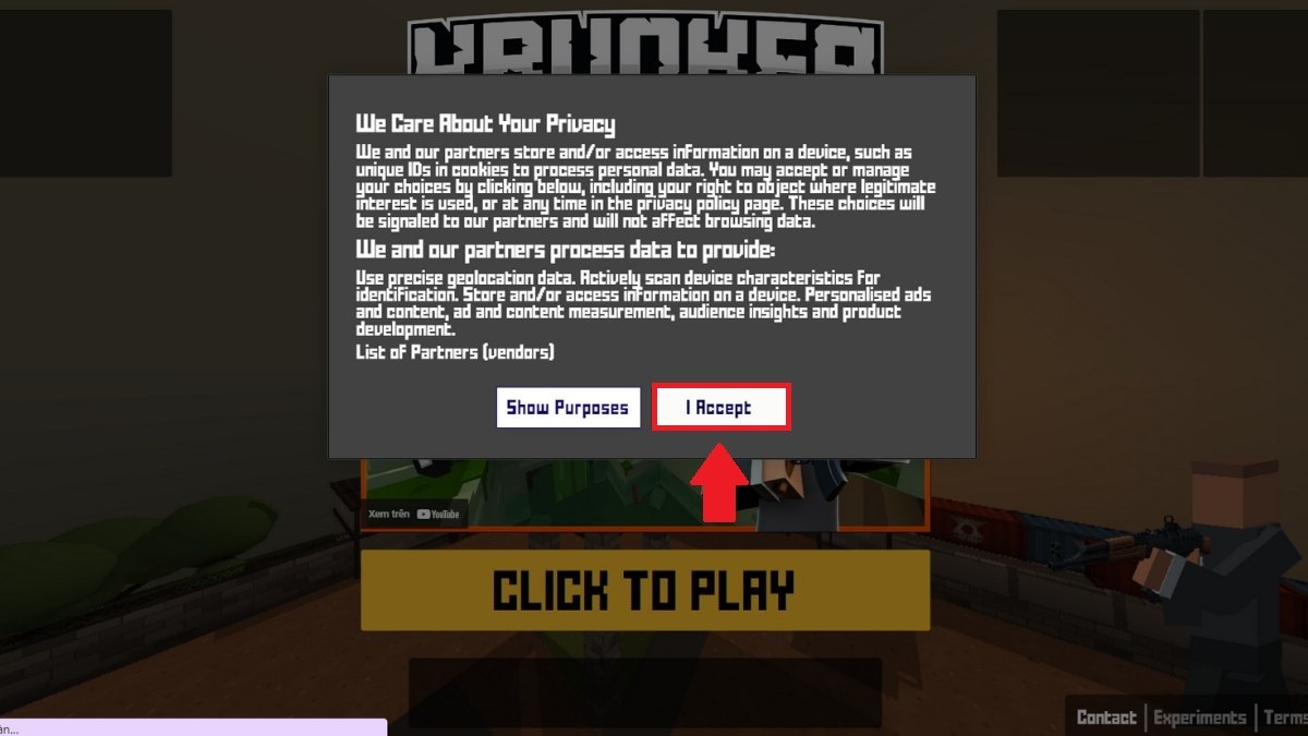 Hướng dẫn cách chơi Krunker online trên web bước 2