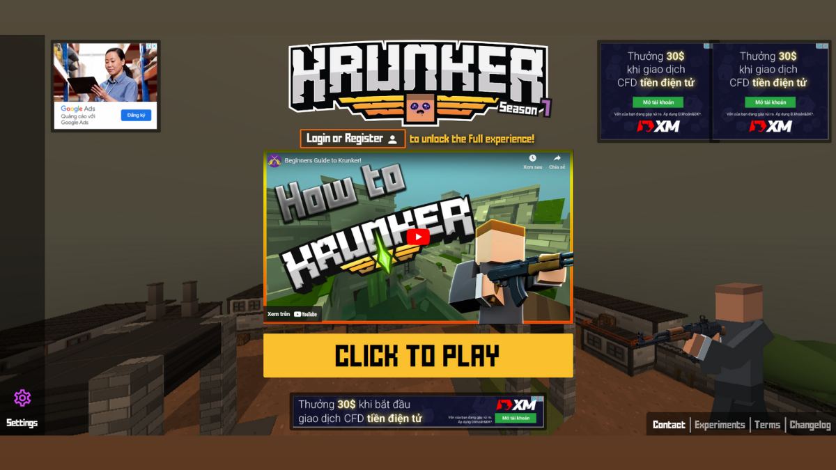 Hướng dẫn cách chơi Krunker online trên web bước 3