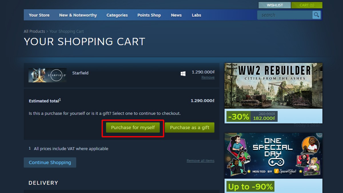 Cách tải cài đặt Starfield trên máy tính bằng Steam bước 4