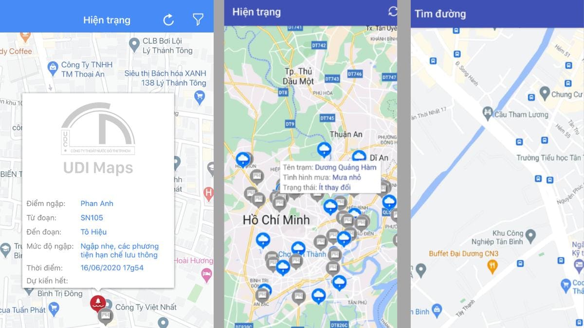 UDI Maps Giao diện dễ sử dụng