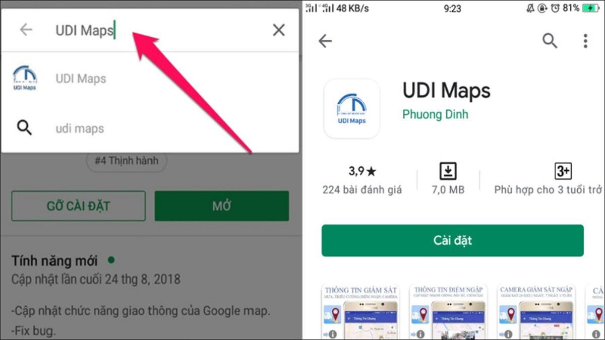Cách tải UDI Maps trên điện thoại Android