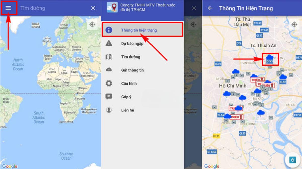 Hướng dẫn cách sử dụng UDI Maps tra cứu điểm ngập nước TPHCM