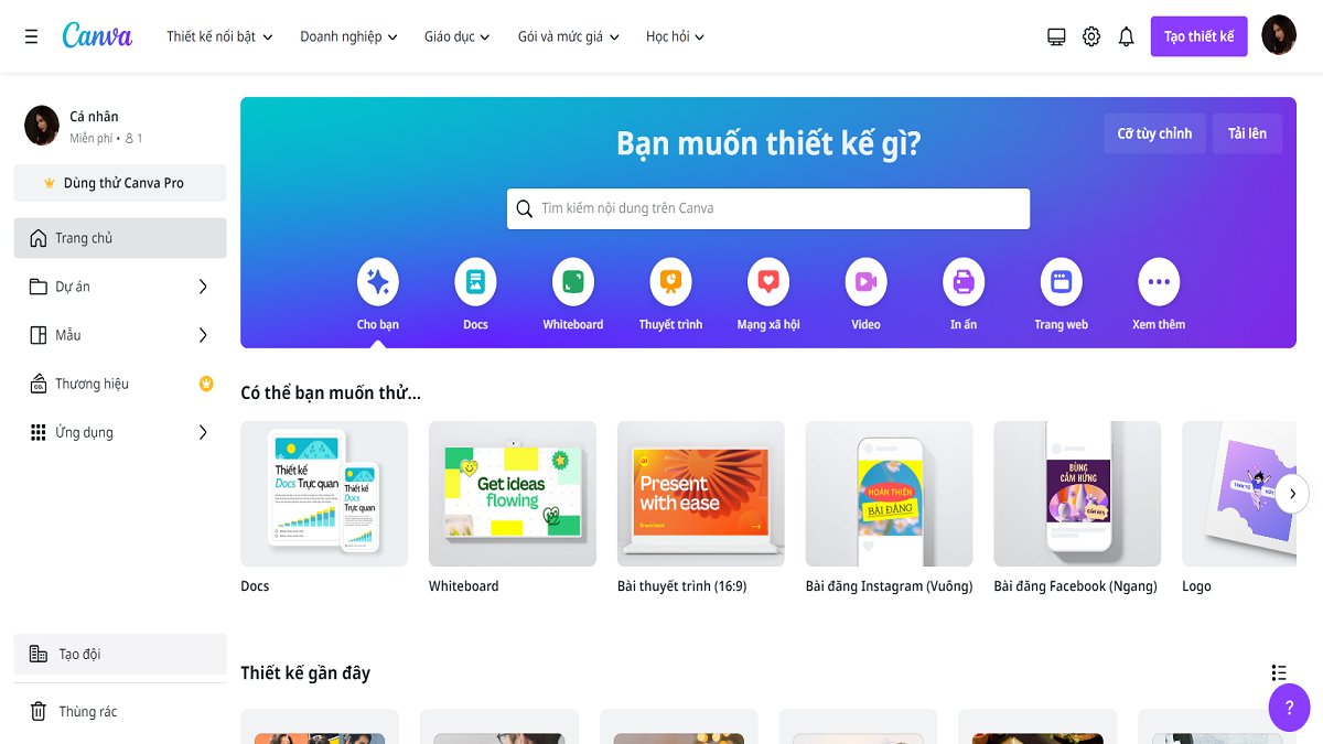 Hướng dẫn tạo CV trên Canva bằng mẫu template có sẵn bước 1