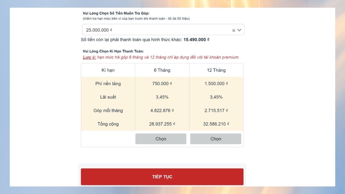 Thanh toán mua hàng online tại CellphoneS bằng Kredivo 2