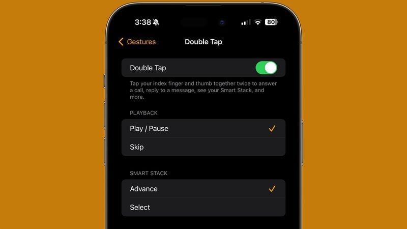 Double Tap vào Apple Watch