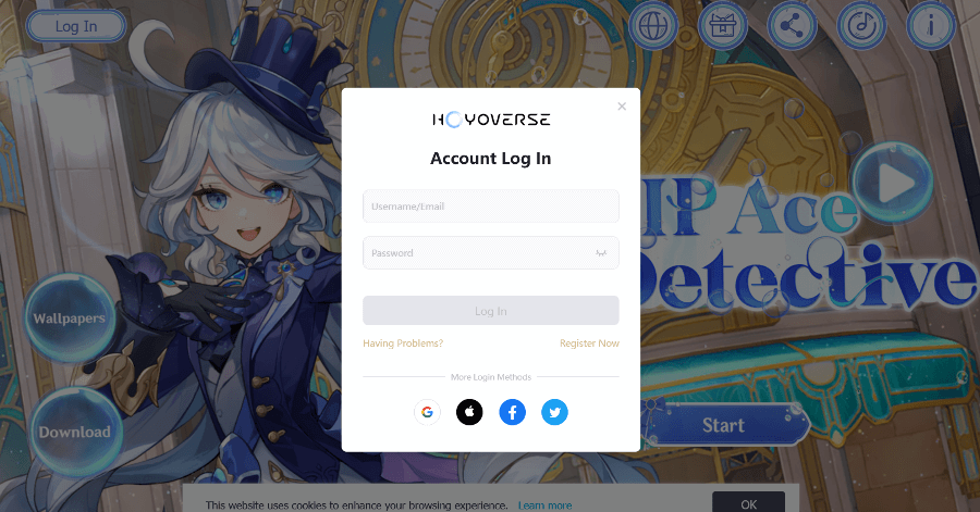 Đăng nhập vào web