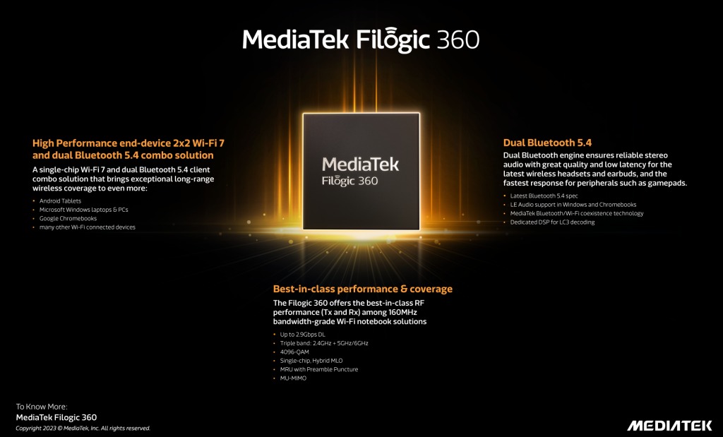 Thông số kỹ thuật MediaTek Filogic 360