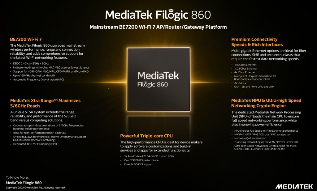 Thông số kỹ thuật MediaTek Filogic 860